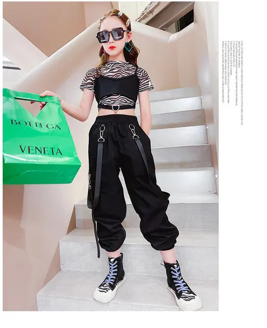 Pantaloni Cargo Rolanko Per Bambini - Nero, Cotone, Vita Media, Per Hip Hop E Casual - Foto 3