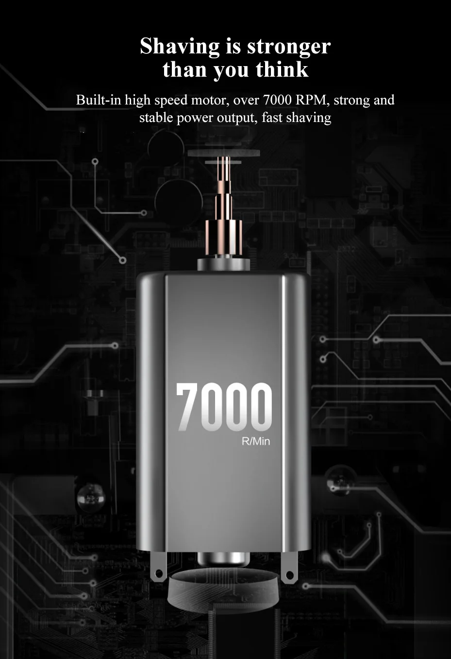 Оригинальные Портативные электробритвы Xiaomi SMATE Fast Charing 7000об/мин, мощная Водонепроницаемая Мужская бритва IBS, режущая головка