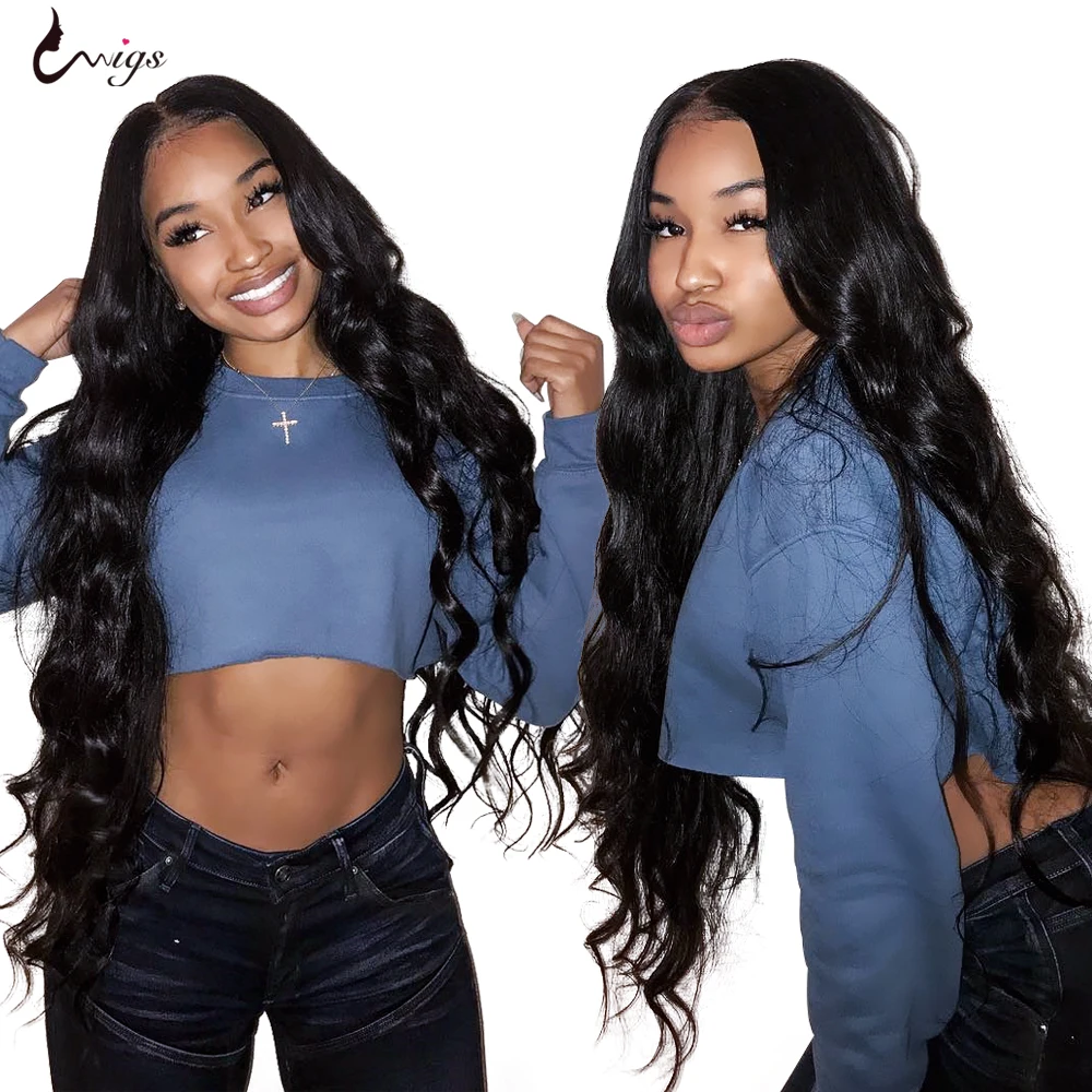 Photo Product Uwigs 40 inch Human Hair Wig HD Transparent Lace Frontal Wig 30 Inch Body Wave Lace Front Wig 13x4 Human Hair Wigs For Women