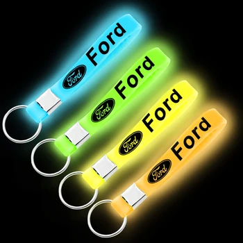 

1PCS Luminous Car Key Ring Noctilucous Keychain for Fords Focus MK1 MK2 MK3 Fusion Auto Logo Badge Accessories Words Pattern