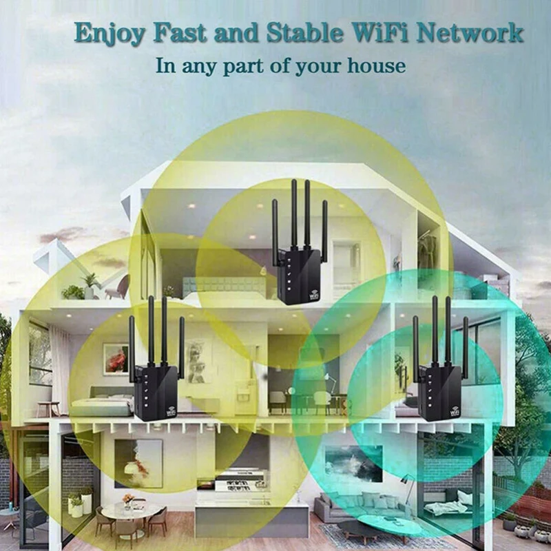 Профессиональный 1200 м двухчастотный маршрутизатор беспроводной Wifi диапазон расширитель сигнала Реле усилителя/AP два режима работы