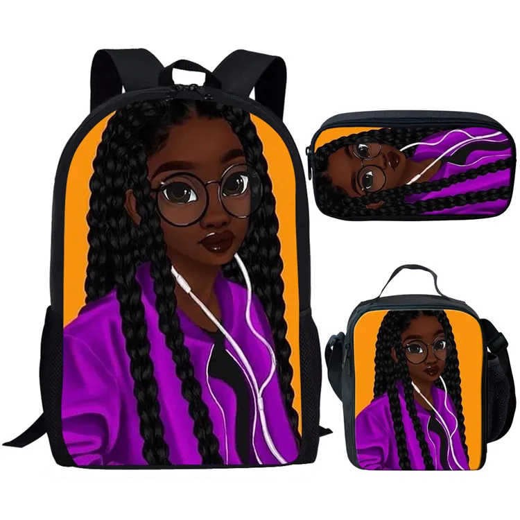 Nopersonality детские школьные сумки для детей черная девочка волшебный афро женский с принтом портфели для подростков школьный рюкзак Mochila - Цвет: Z5116CGK