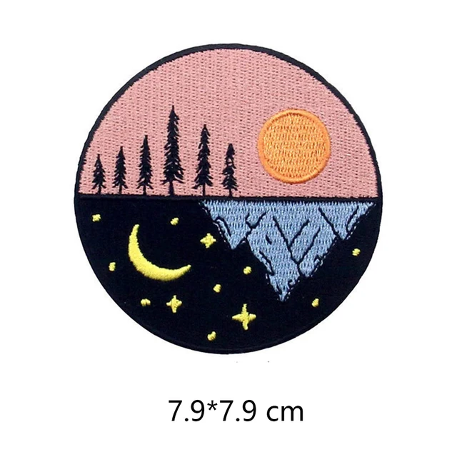 Scenery Sun Cute Iron On Patches For Clothes Handmade Sewing Patterns Embroidered Applique Patch On Clothes Stickers Vintage 15