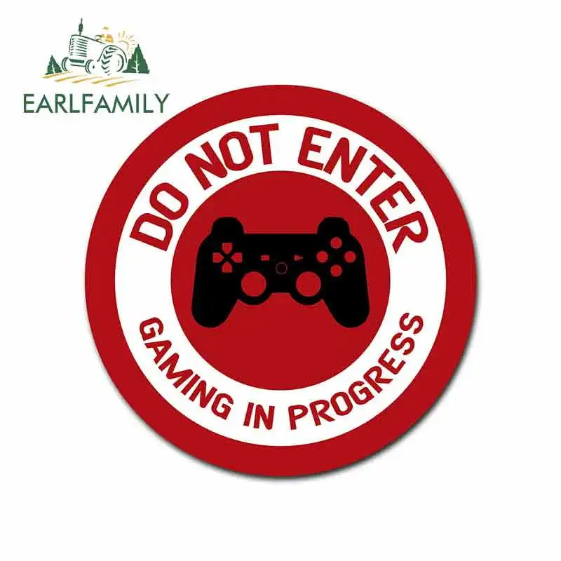 

EARLFAMILY 13cm x 13cm for Do Not Enter Nes Circle Sign Funny Car Stickers Vinyl Graphics JDM RV VAN Fine Decal Car Accessories