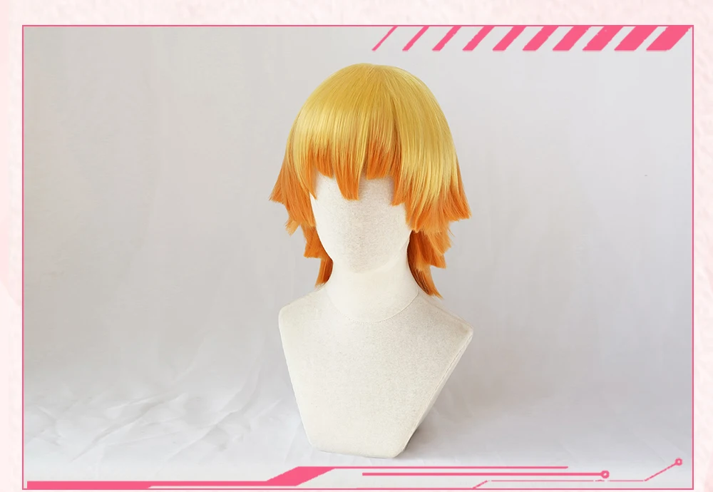 Anihut Agatsuma Zenitsu Wig Kimetsu No Yaiba Demon Slayer Yellow Synthetic Heat Resistant Hair Cosplay -Zentai shop online H160729017f954b1b9b160bed326bd0f7z.jpg