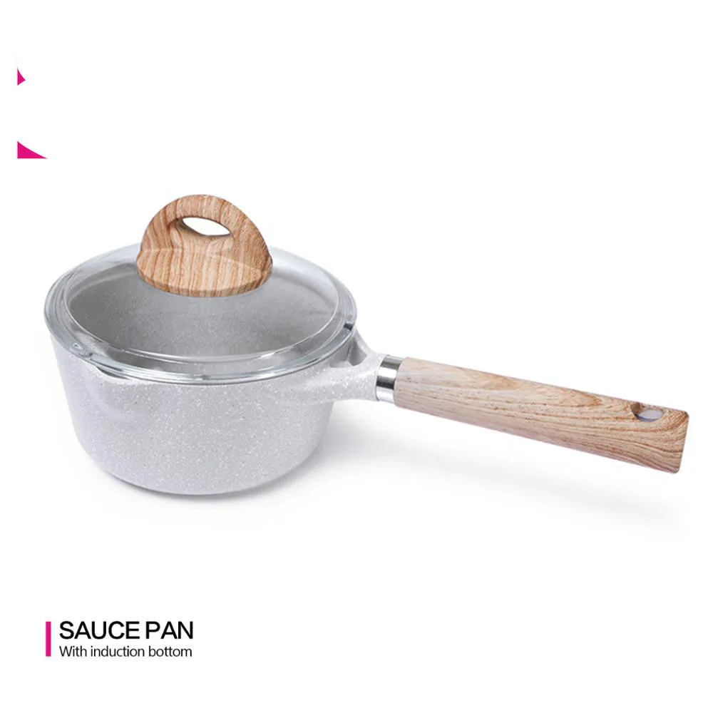 

16cm nonstick skillet aluminum coating BORNEO Dot series induction cooker with glass lid