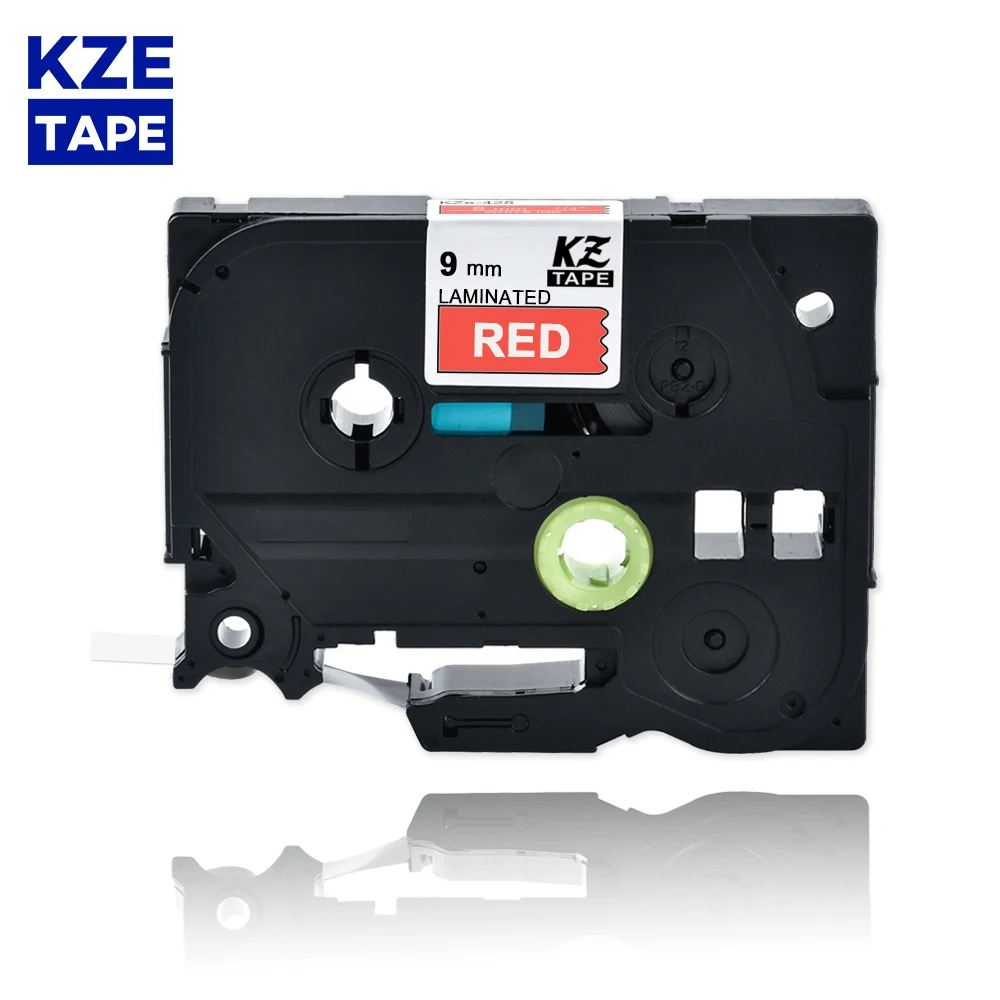 9mm Tze425 White on Red Laminated Label Tape Cassette Cartridge label ribbon tze tape Tze-425 tze 425 tze425 for P-touch PT клейкая лента для этикеток tzes231 черно белая 12 мм ламинированная этикетка tze s231 tze s231 tze s231 tze s231 для p touch pt