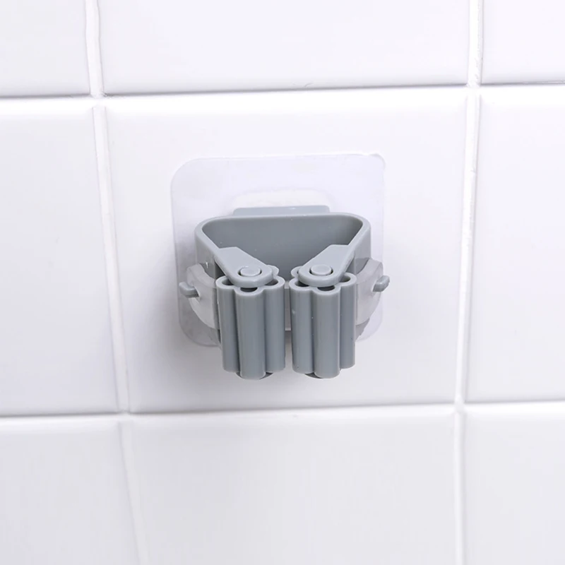 VIERUODIS бесшовный свободный Пробивной зажим для швабры туалета санитарная Чистящая стойка крюк для швабры зонтик настенный стеллаж для хранения бытовой продукции - Цвет: Nordic blue