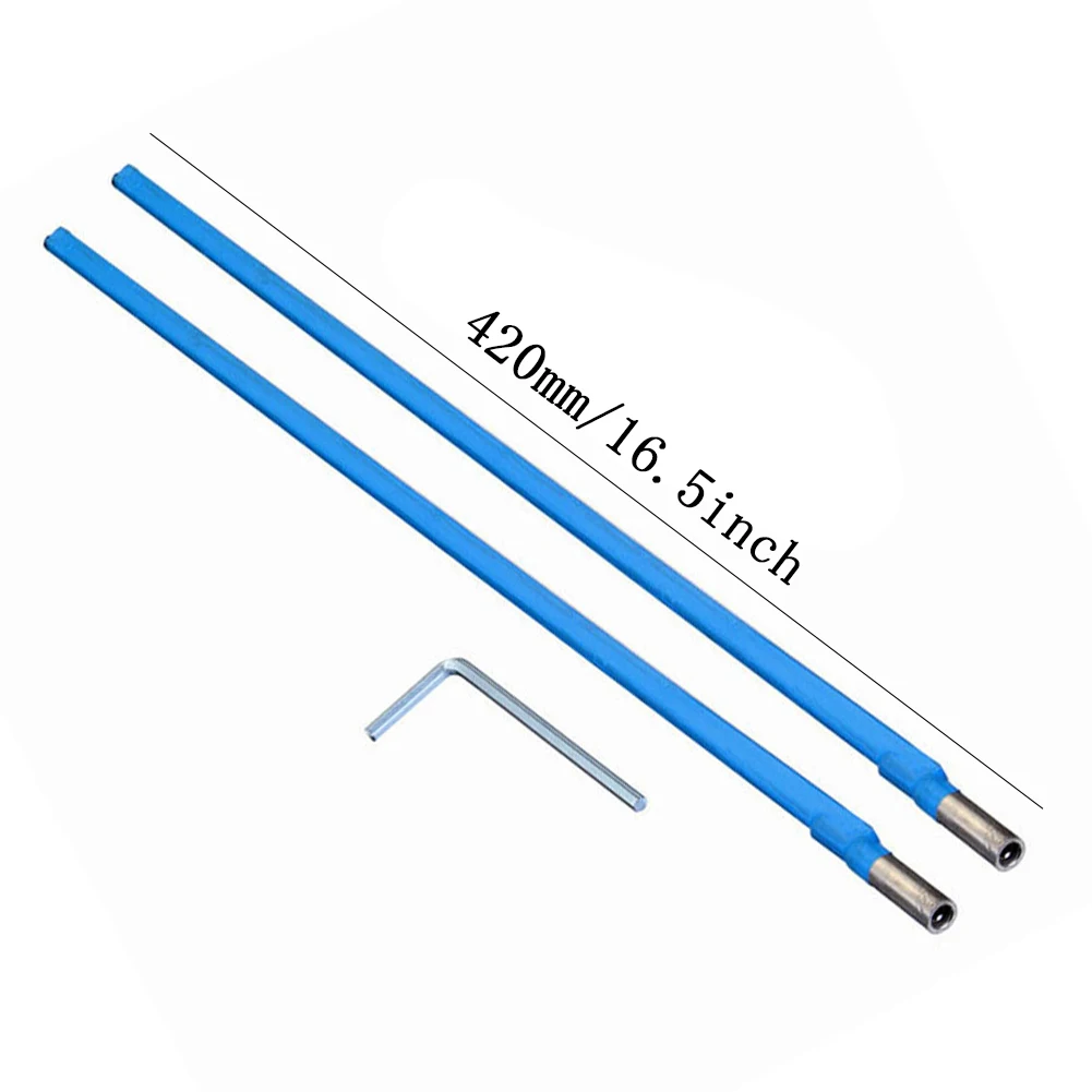 2PCS Dual-use Pole Electric Guitar Truss Rod Steel A3 9X420mm+Wrench High Quality