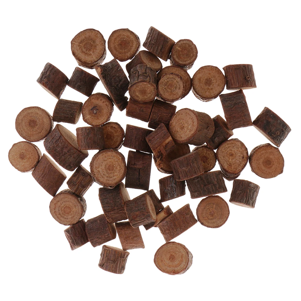 50 Pieces Wood Round Log Slice For Wedding Centerpiece Table Decoration 1-1.5cm