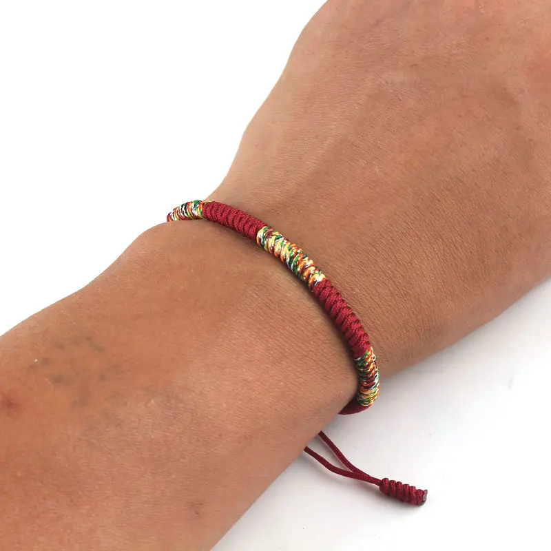Tibetan Buddhism Lucky Bracelet Unisex Braided Adjustable King Kong Knot Red String Bracelets For Men Women Couple Pulsera bracelet jewelry leather bracelets shell charm bracelets