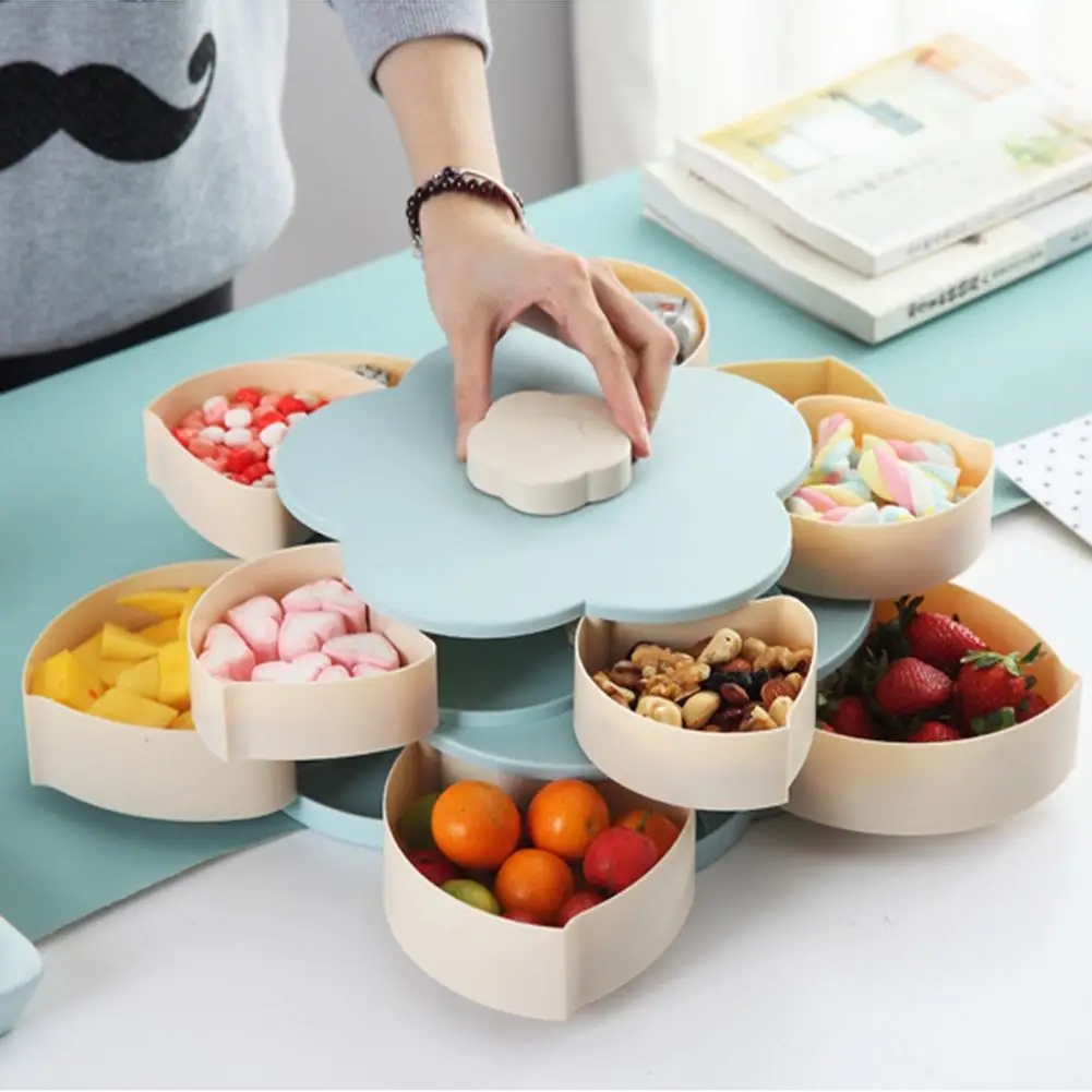 

Multifunction Food Storage Snack Container Plastic Organizer Nut Candy Case