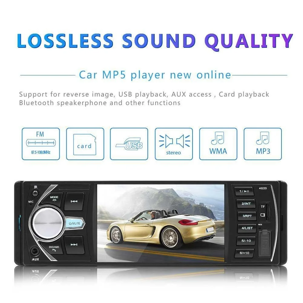 4," Авторадио Coche MP3 Bluetooth Manos Libres Автомобильный USB, SD AUX 1DIN ISO автомобильный радиоприемник RC+ CAM