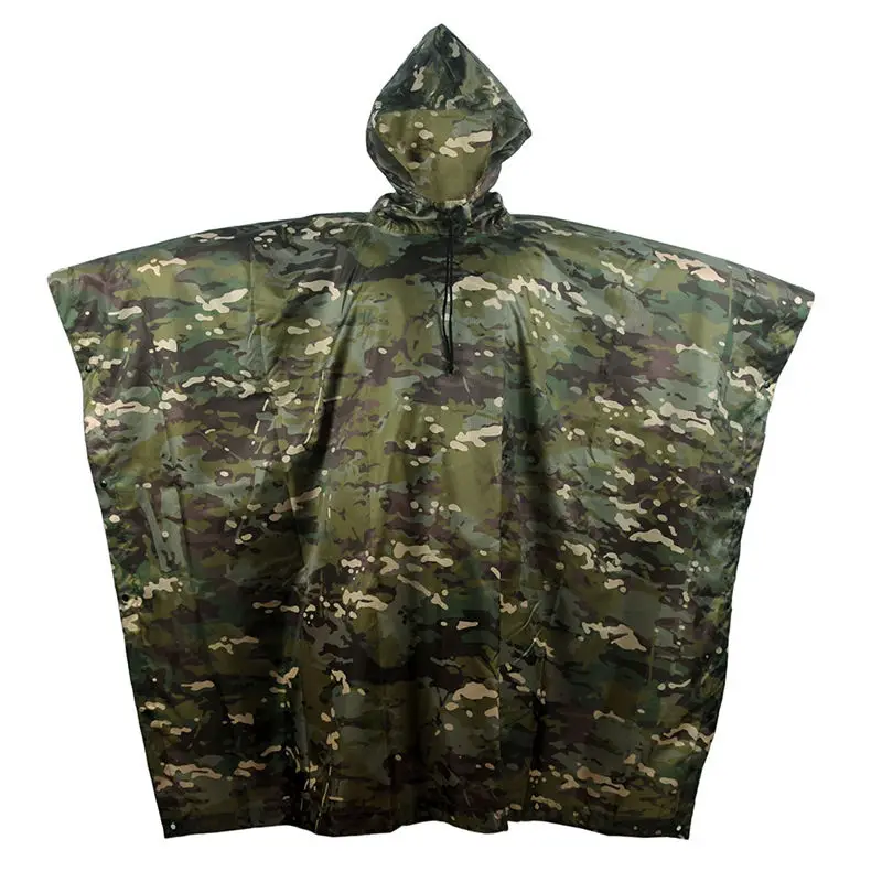 Outdoor Breathable Camouflage Poncho,Jungle Tactical Raincoat