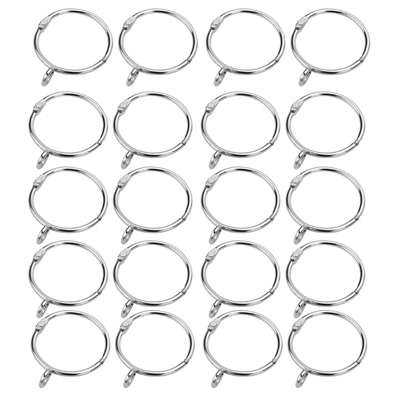 Description Picture 4 of itemMetal Openable Curtain Rings Clips Rustproof Vintage Decorative Drapery Curtain Rods Hangers Rings 1.5 Inch Inner Diameter