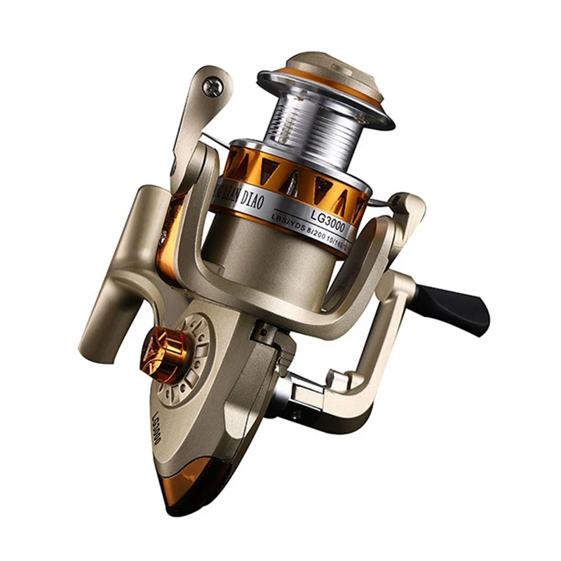 New Portable Metal Spinning Reel Fishing Wheel with Half Rocker Arm | Спорт и развлечения