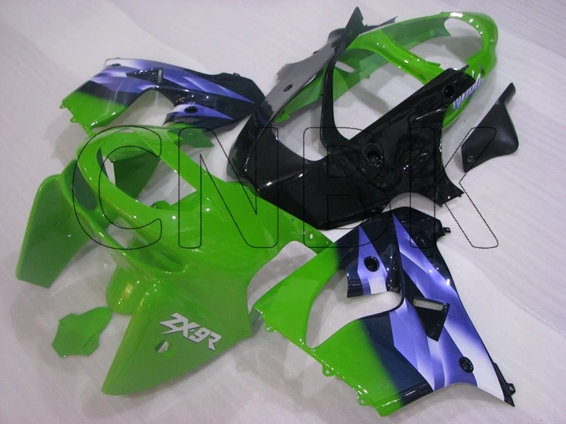 Для Kawasaki Zx9r 1998 комплекты всего тела для фиолетовые Зеленые - 1999 обтекатель |