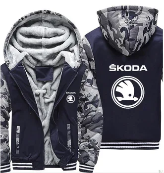 

new Size S-5XL 2019 new skoda Hoodies Jacket Winter Mans Unisex Casual Wool Liner Fleece Man Coat Sweatshirts Pullover