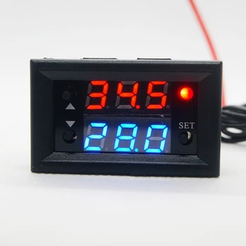 

W2810 DC12V 20A Digital Thermostat Thermal Controller Red Display with Probe