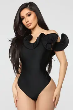 

Ruffle Swimsuit Women 2020 One Piece Swimwear Female One-Piece Suits Bathing Suit Padded May Beachwear Swimming Suit For Women