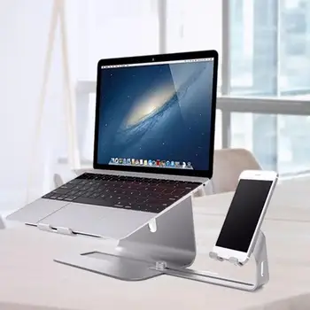 

2 In 1 Laptop Phone Stand Aluminium Alloy Laptop Holder For Mobile Phone And Laptop Screen Synchronizer Bracket For Home Office