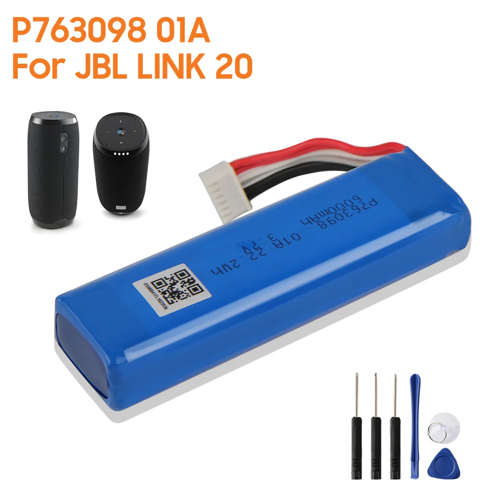 Оригинальный запасной аккумулятор P763098 01A для JBL Link20 Link 20 аутентичный Аккумулятор
