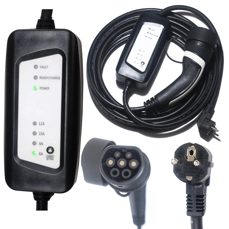 

New Design Electric Car Charger 6A To 16A Eu Schuko To Type 2 Fast EV Charging