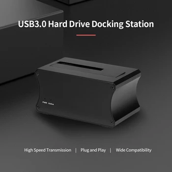 

USB3.0 Hard Drive Docking Station 2.5/3.5'' SATA HDD/SSD Base High Speed Aluminum Alloy HDD Docking Enclosure EU/US Plug