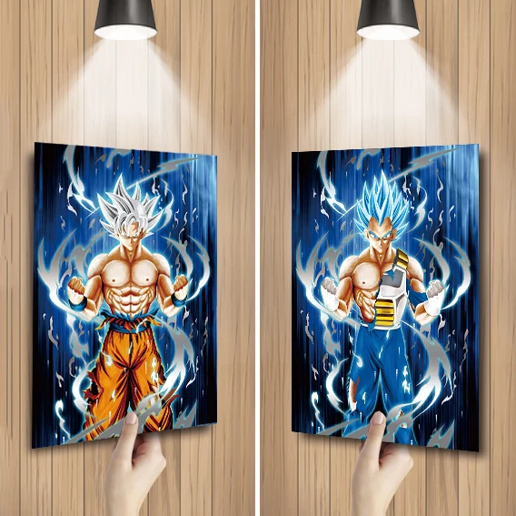3dアクション壁紙 超instinck悟空 ベジータ 漫画のキャラクター 美容院の装飾 ウォールアート Aliexpress ホーム ガーデン