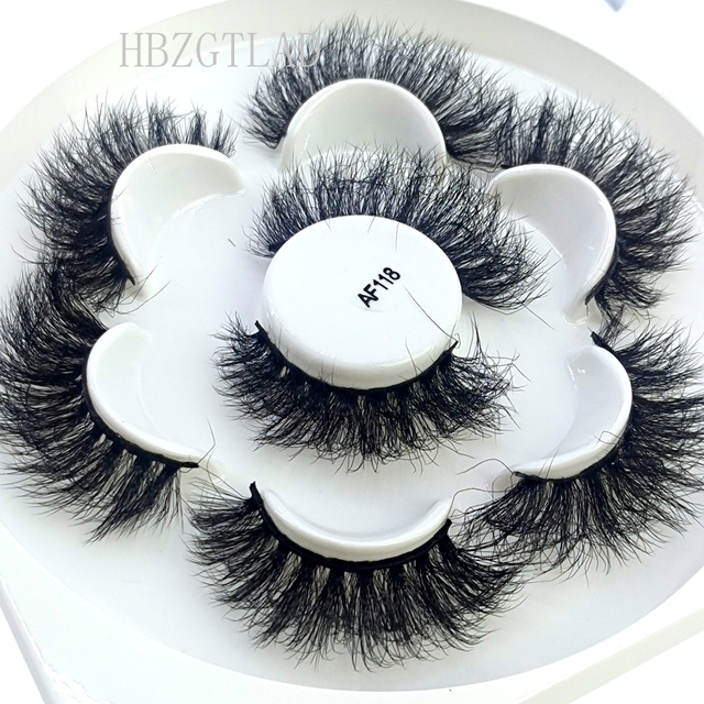 4Pair 3D Mink Eyelashes Fluffy Dramatic Eyelashes Makeup Wispy Mink Lashes Natural Long False Eyelashes Thick Fake Lashes