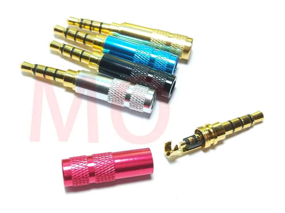 100pcs mini 3 5mm 4 Pole Male Repair Headphone Jack Plug Metal Audio Soldering Selling
