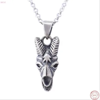 

S925 pure silver Punk Style in Europe and America Undead Soul of sheep horn thai silver Pendant personality jewelry for men