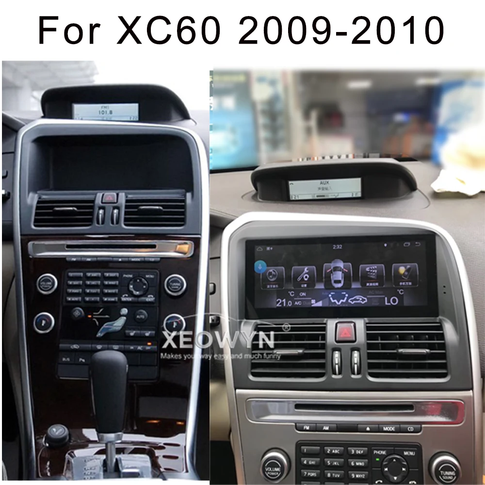 10 1 дюймовый четырехъядерный процессор RAM2G для Volvo XC60 / S60 8 2015 Android 2009 автомобильное