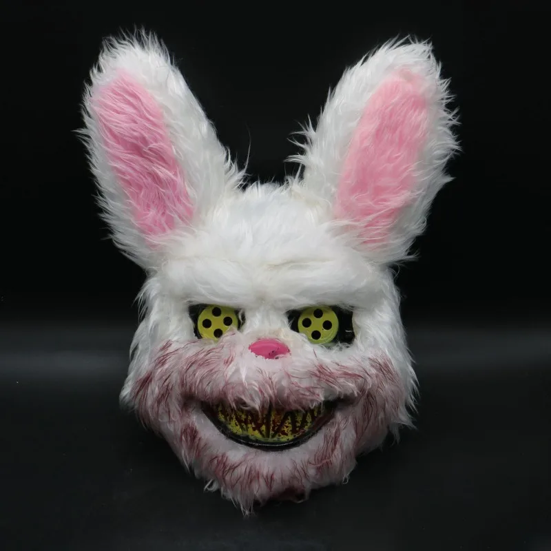 Rabbit Маска для Хэллоуина, кровавая маска кролика, плюшевая косплей на Хэллоуин, ужасная маска для детей и взрослых - Цвет: Rabbit