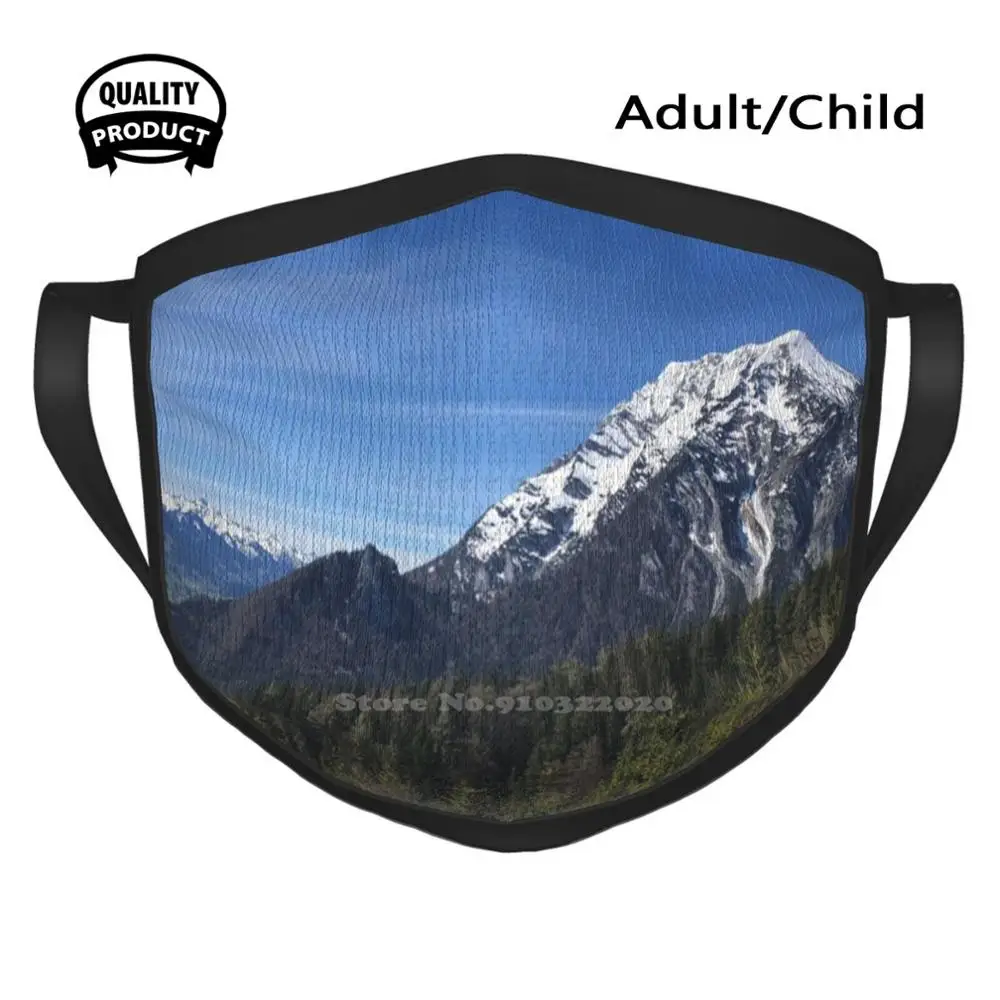 

Berg Grimming Mountain Love 2 Cotton Breathable Face Mouth Mask Mountain Grimming Styria Salzkammergut Mountains Nature Snow