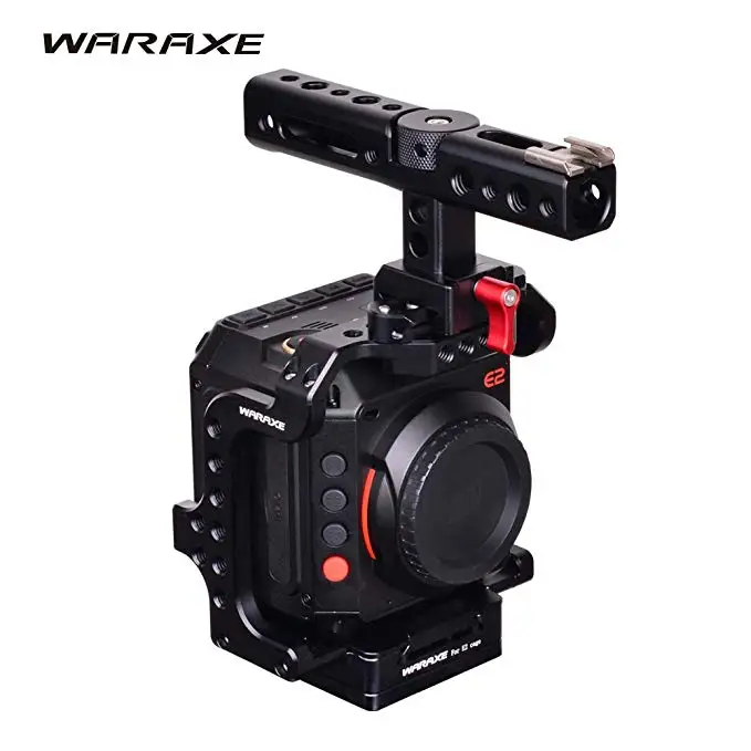 

WARAXE CAGE KIT for Z CAM E2 Cinema Camera with NATO Rail Handle Grip Handle with hot shoe Bottom Base QR Plate HDMI Cable Clamp