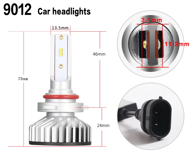 GZ KAFOLEE 2 предмета автомобильные лампы для передних фар H7 светодиодный мини H1 H4 H3 H11 светодиодный H8 H9 9005 9006 6000K 10000lm EMC LUMI светодиодный S чипов Philips
