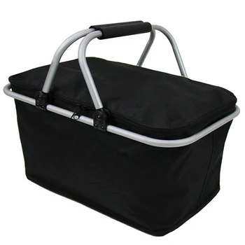 

Folding Picnic Camping Insulated Cooler Cool Hamper Storage Basket Bag Box Outdoor Picnic Bags