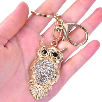 

For Women Rhinestone Owl Pendant Keychain 1PCS Bag Pendant Chic Crystal Car Key Chain Ring Holder Fashion Jewelry
