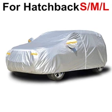 Hatchback Car Cover Protector Coat Dust UV Protective Rain Snow Waterproof Full Car Covers Indoor Outdoor D45