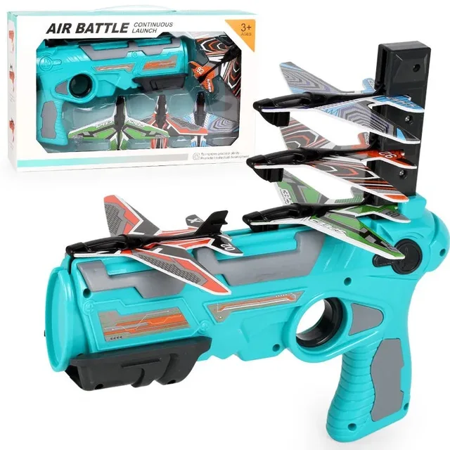 Moonbify Airplane Launcher Toy Gun Airplane Gun Foam Plastic Plane for Children Boys Girls Bubble Catapult Beach Toys Boy Gift 2