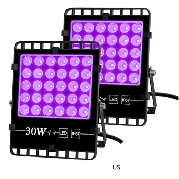 

UV LED Black Lights Plastic+Metal Halloween Night Club LED UV Flood Light UV Floodlight for Blacklight Party 2pcs