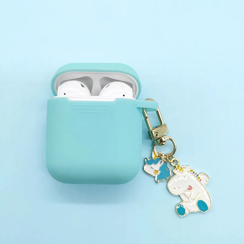 Супер милая Корейская собака брелок Декор наушники чехол s для Apple Airpods чехол силиконовый Bluetooth наушники крышка для Airpods коробка
