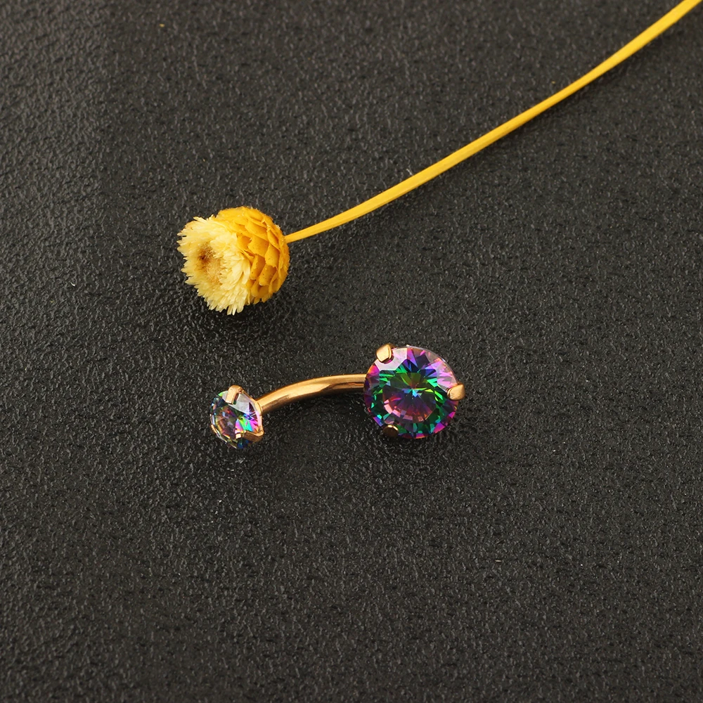 JUNLOWPY пупка кольца Нержавеющая сталь 14G пупка колокольчик Piercing Gold изогнутый штанга бижутерия для тела для Для женщин Для мужчин 20/50 шт