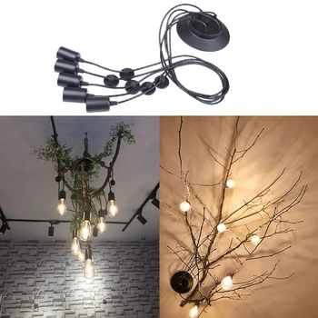 

Living room Ceiling Lamp Decoration 110-220V DIY Industrial Style 5 Bases