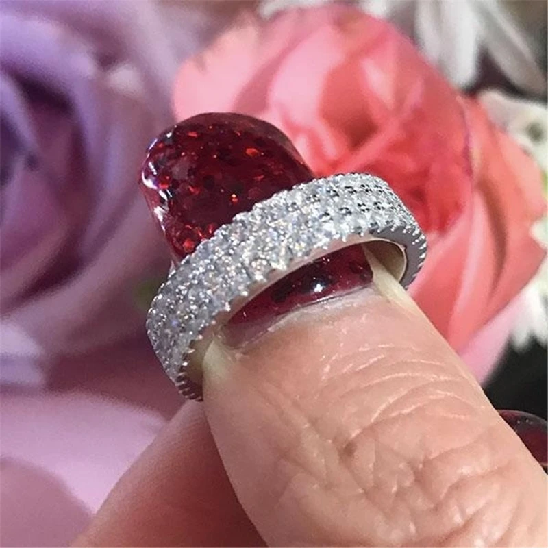 

AAA 2 Carat Diamond Ring S925 Sterling Silver Bizuteria Ring for Women Real Silver 925 Jewelry Anillos De Diamond Ring Gemstone