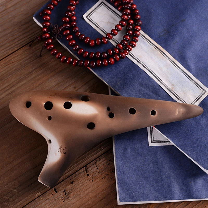 Керамический музыкальный инструмент с 12 отверстиями для клубники Ocarina Alto C Key