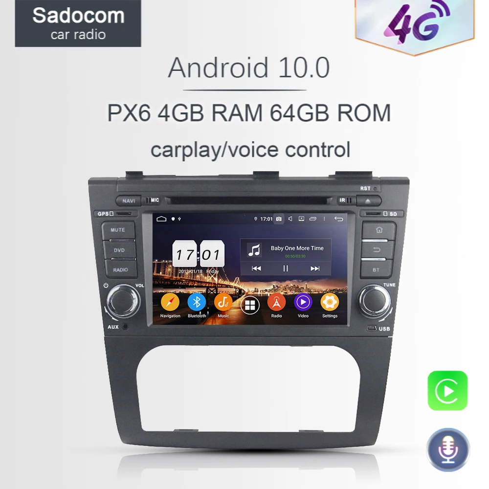 DSP PX6 2 din Android 10 0 для Nissan Tenna Altima 2007 2012 4 Гб ОЗУ + 64 ГБ Автомобильный dvd плеер GPS ГЛОНАСС