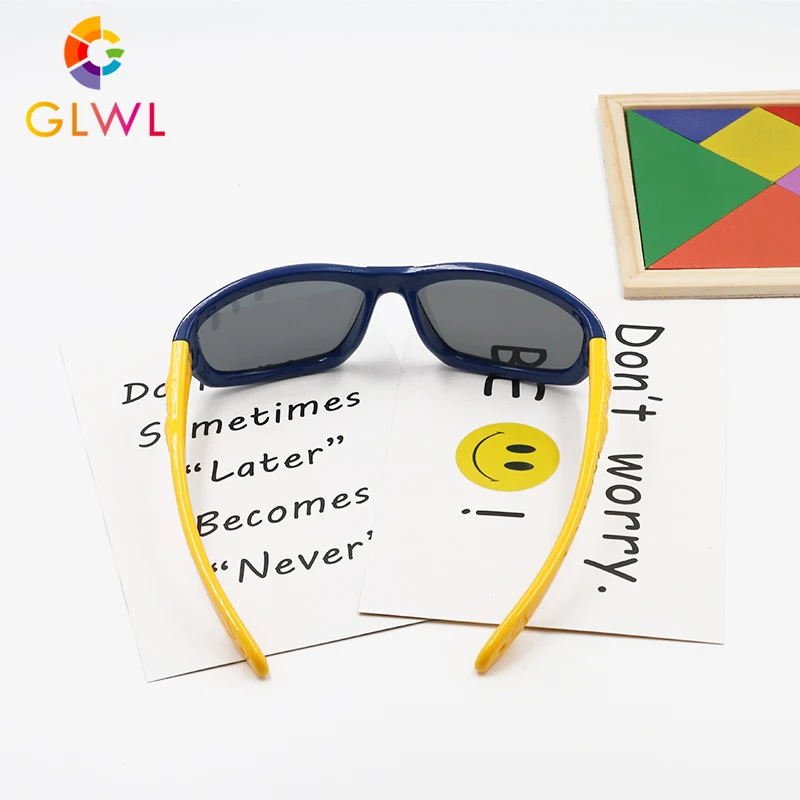 GLWL, детские солнцезащитные очки для мальчиков и девочек, детские поляризованные очки, зеркальные, дизайн, силиконовые очки для спорта на открытом воздухе