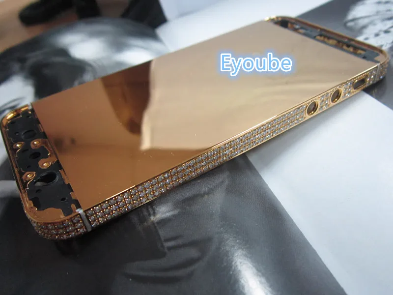 Новинка 2020 Золотой/розовое золото/Платиновый корпус для Iphone5 5S SE Золотая обшивка